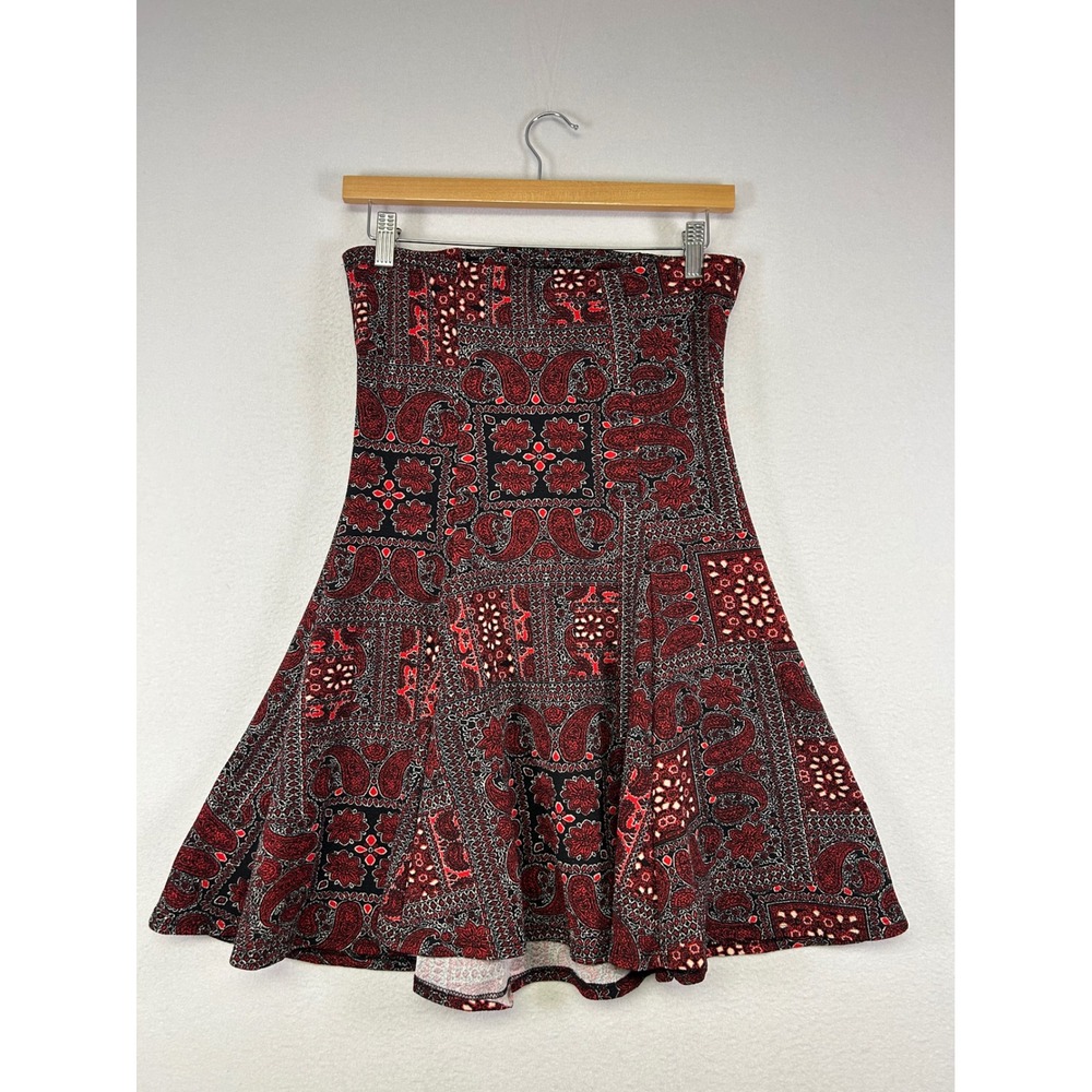 Forever 21 Red and Black Patchwork Print Mini Dress